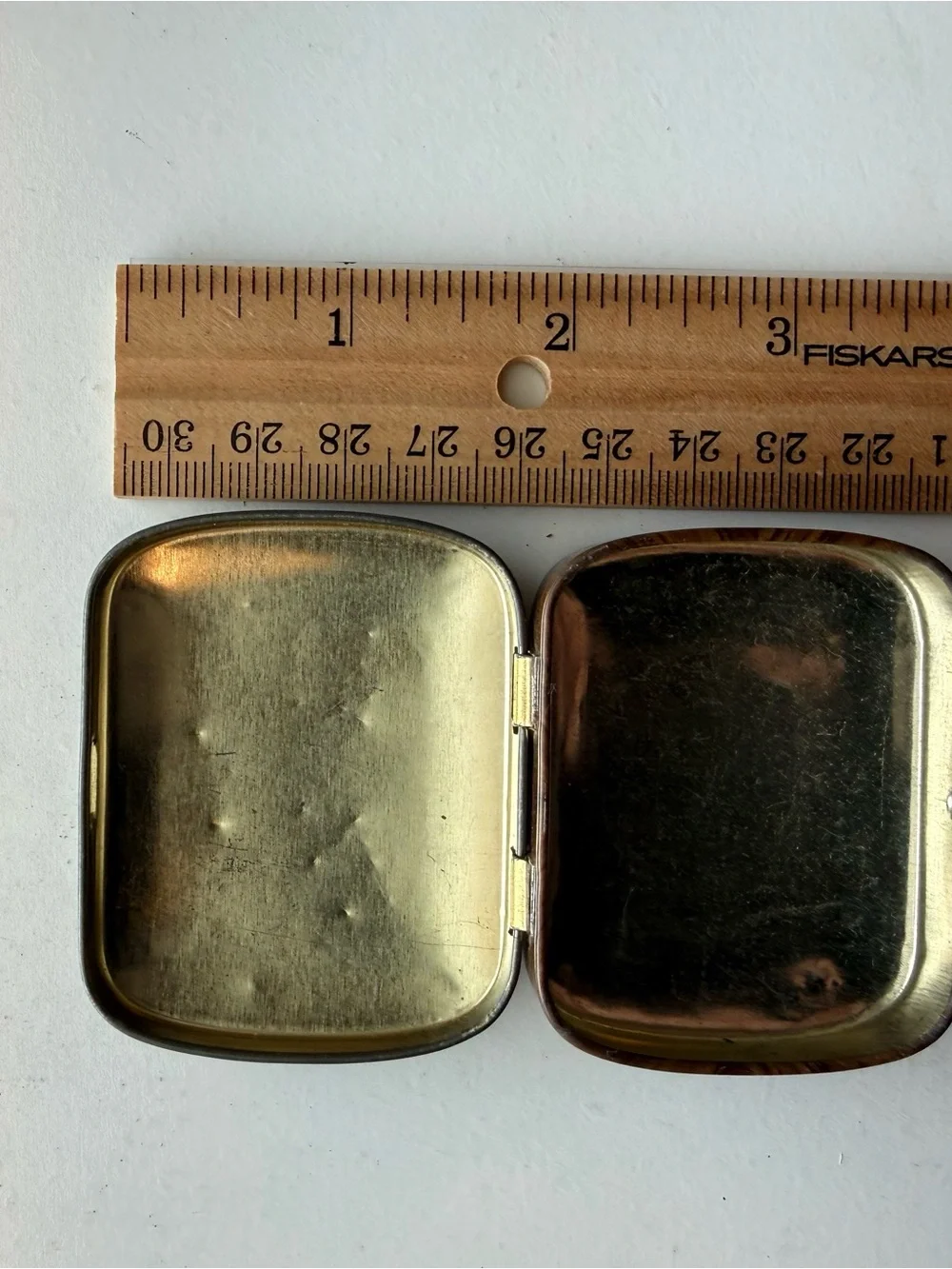 Source Unknown Brown and Cream Decorative Storage Box Tin